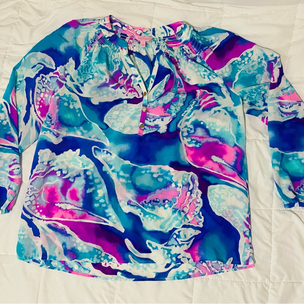Lilly Pulitzer Elsa silk blouse